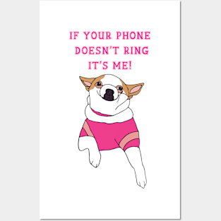 Cute puppy don't call me Posters and Art